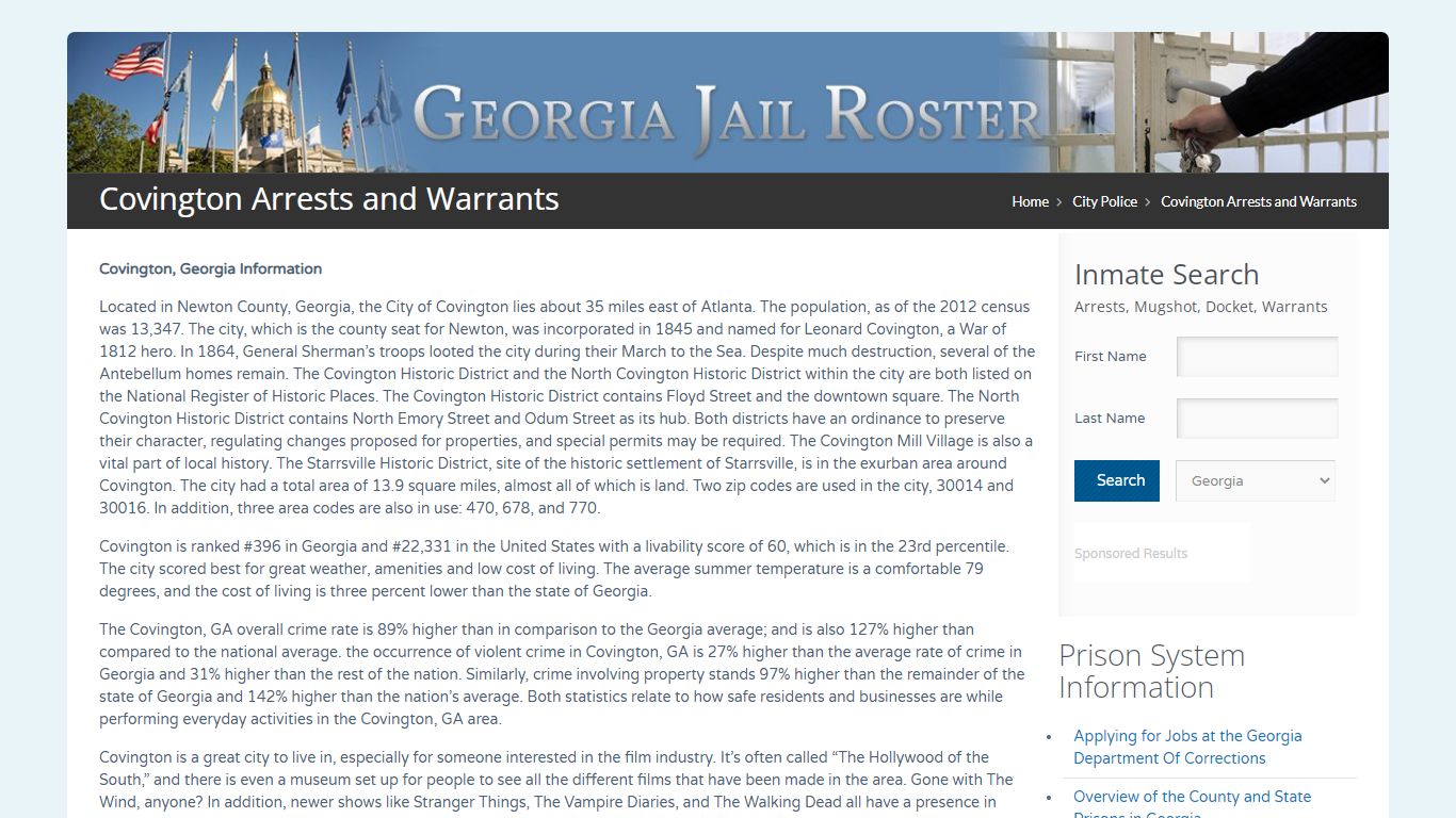 Covington Arrests and Warrants | Georgia Jail Inmate Search